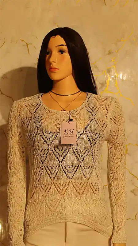 Polera de hilo,color beis