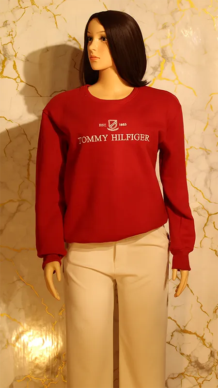 Poleron rojo sin capucha de algodón, Tommy Hilfiger