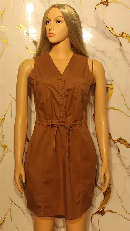 Vestido Mujer Ajuste Cintura Verde Claro